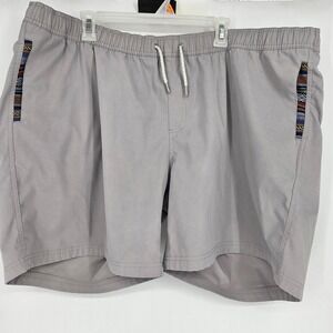 Wowie Shorts Mens XXXL Gray Tribal Aztec Drawstring Outdoors Casual